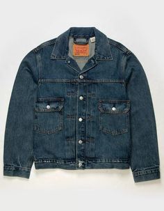 LEVI'S Type 2 Mens Trucker Jacket - DENIM | Tillys Men's Apparel, Mens Trucker Jacket, Levis Denim Jacket, Jacket Denim, Leather Denim, Levis Denim, Mens Style, Trucker Jacket, Metal Buttons