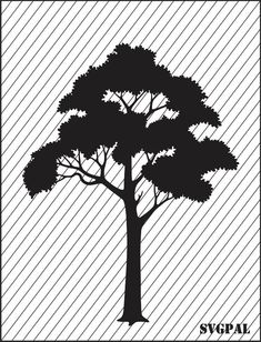 a black and white silhouette of a tree with the word svapia on it