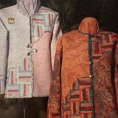 two different colored jackets are on display