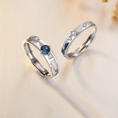 These Custom Engraved Moonstone Wedding Rings for Couples are perfect for any special occasion. With an adjustable size and promise and anniversary gift set, you are sure to find the ring of your dreams. Their beautiful and timeless design makes these the perfect choice for couples looking for a special, one-of-a-kind symbol of their love. Material: Gold Plated 925 Sterling Silver + Cubic Zirconia Size: Adjustable size Wedding Rings For Couples, Rings For Couples, Couple Rings, Custom Engraving, Moonstone, Anniversary Gift, Anniversary Gifts, The Ring, Timeless Design