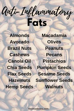 Inflammatory Foods List, Inflammatory Diet Recipes, Inflammation Foods, Fats And Oils, Inflammation Recipes, Anti Inflamatory, Anti Inflammation Recipes, Inflammation Diet, Inflammatory Recipes