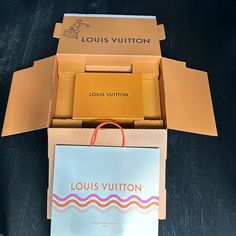 Louis Vuitton Collection Boxes. Bag, Ribbon. Everything Is Super Perfect. Louis Vuitton Garden Collection, Louis Vuitton Design, Louis Vuitton Gift, Louis Vuitton Orange, Louis Vuitton Gifts, Louis Vuitton Collection, Collection Box, Color Orange, Gift Bag