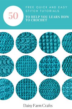 the 50 free crochet stitch patterns for beginners