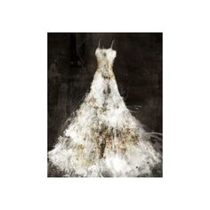 a painting of a white dress on a black and white background with the words, i am not sure what this image is