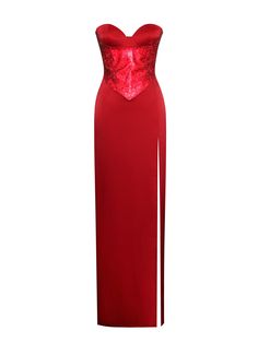 Introducing our breathtaking Kadesha! This stunning piece boasts a sweetheart neckline with padded cups for added support. The corseted design features a red crystal trim bodice and a "V" shaped waistband, creating an alluring silhouette. Crafted from double duchess luxe satin and fully lined, this gown is perfect for various occasions, from holiday parties to a night out on the town, or a glamorous New Year's Eve celebration. Available exclusively in radiant red, make a statement with this eleg Corset Gown, Radiant Red, Tie Dye Jumpsuit, Satin Corset, Crystal Trim, Maxi Dress Cocktail, Sparkly Dress, Red Crystals, Dress With Cardigan