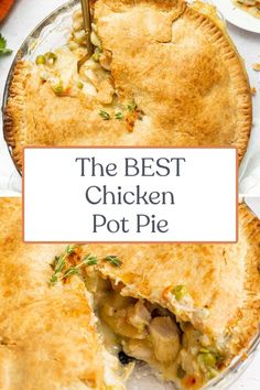 the best chicken pot pie is cut in half