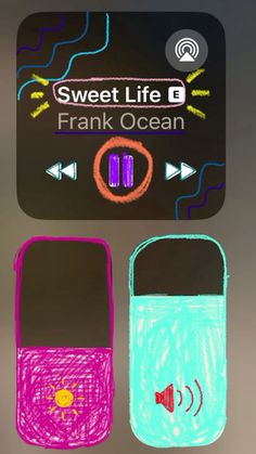 an image of a cell phone screen with the words sweet life frank ocean on it