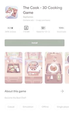 the cooking game is being displayed on an iphone screen, and it appears to be playing