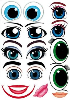 an assortment of different colored eyes