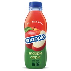 snapple apple juice drink on a white background