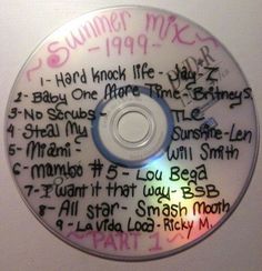 a cd with some writing on it