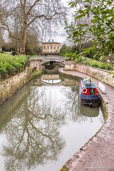 canal in Bath Sweet Paintings, Canal Boats, England Aesthetic, Art Final, Visit Uk, Gelli Printing