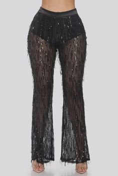 About this product FEATURING A HIGH WAISTED UNDERWEAR LINING SHEER LAYERED SEQUIN WIDE LEG PANTS AND SIDE ZIPPER. SELF: 95% POLYESTER 5% SPANDEX CONTRAST: 90% POLYESTER 10% SPANDEX LINING: 100% POLYESTER *  Made in China Sequin Wide Leg Pants, Sequin Pants, Pantalon Large, Sheer Fabrics, Plus Size Tops, High Waisted Pants, Side Zipper, Leg Pants, Men Dress