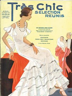 1930s Glamour, 1930s Outfits, Clothing Pictures, Outfit Patterns, Flounced Skirt, Blithe Spirit, Hollywood Pictures, Silk Evening Dress