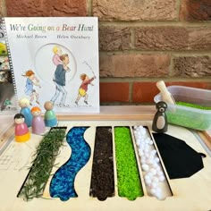 we're going on a bear hunt activity with books and crafting supplies for kids