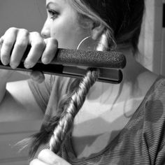 Straightening braided hair makes hair waves.. Really she says!!!  Tutorial too! Twisted Hair, Makeup Tip, Beachy Waves, Flat Iron, About Hair, Hair Skin