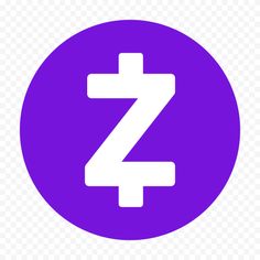 a purple circle with the letter z in it's center and an arrow at the bottom