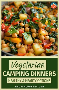 vegetarian camping dinners healthy and hearty options