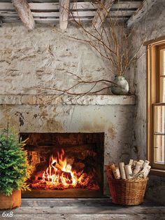 Rustic Fireplace Photography Backdrop - A cozy stone fireplace with a roaring fire Stone Mantle Decor, Exposed Ceiling Beams, Fireplace Photography, Cottage Photography, Stone Mantle, Exposed Ceiling, Holiday Fireplace, Rustic Fireplace, Wooden Fireplace