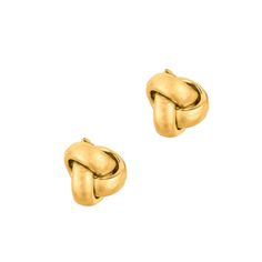 10K Yellow Gold Love Knot Stud Post Earrings 6mm Small - JewelStop1 Royal Chain, Bamboo Hoop Earrings, Rose Stud Earrings, Knot Stud Earrings, Knot Studs, Mini Studs, Dainty Studs, Knot Earrings, Love Knot