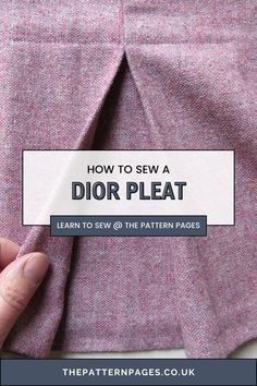 someone is sewing a jacket with the words how to sew a dior plat