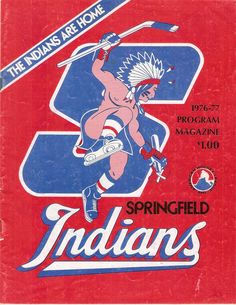 the front cover of an old program for the indians