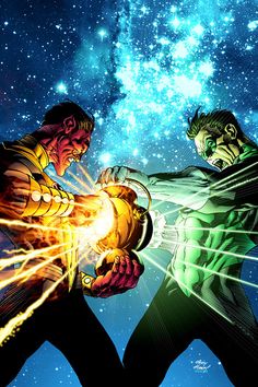 Siniestro vs Hal Jordan Andy Kubert