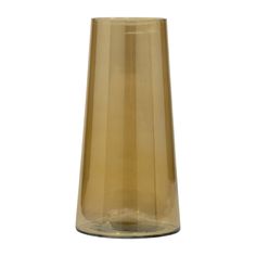 a tall glass vase sitting on top of a table