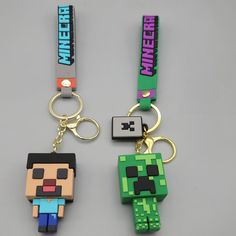 Steve & Creeper 3d Minecraft Figure Keychain With Carrying Strap Perfect For Keyrings, Bookbags, Backpacks, Luggage, Purses, And Much More! Made From A Soft Pvc Rubber And Zinc Alloy Metals. Ships From Pennsylvania Usa Don't Have A Poshmark Account? Sign Up With Code Kvolz84 To Get A $10 Shopping Credit. Minecraft Keychain, Minecraft Jewelry, Fiona Walker, Cute Keychains, Cool Keychains, Kids Flannel, Clay Keychain, Santa And His Reindeer, Toy Bins