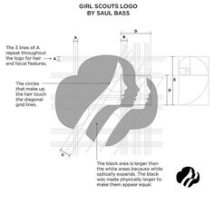 Girl Scout Logo by Saul Bass Girl Scout Logo, Scout Logo, Golden Ratio Logo, Logo Guidelines, Creative Logo Design, Design Brand Identity, Unique Logo Design, Geometric Logo, Graphic Design Tips