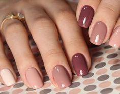 November Nail, Multicolored Nails, Semi Permanente, Subtle Nails, Minimal Nails, Fall Acrylic Nails, Nails 2020