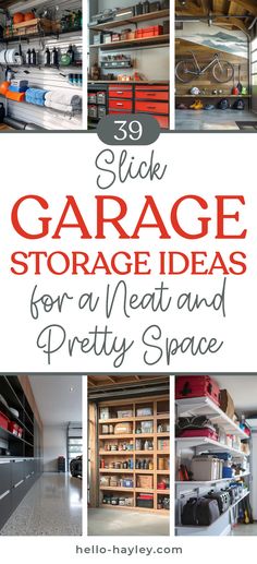 39 Slick Garage Storage Ideas for a Neat and Pretty Space Single Garage Organization Ideas, What To Store In Garage, Small Garage Organization Ideas Space Saving, Garage Organization Ideas For Tools, Small Garage Organization Ideas Diy, Garage Storage Chairs, Tandem Garage Storage Ideas, Pretty Garage Storage, 2 Car Garage Storage Ideas