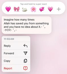 two text messages with hearts and flowers on them