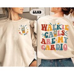 "Special Education Teacher Shirt, Walkie Calls Are My Cardio Shirt, School Psychologist Shirt, Sped Teacher Tee, Behavior Therapist Shirt ↓ Click here to view our additional fashionable collections ↓ https://handcraftedbyhelenn.etsy.com Product Details: - 100% Cotton (fiber content may vary for different colors) - Medium fabric (5.3 oz/yd2 (180 g/m2)) - Classic fit - Tear away label - Runs true to size Care instructions: - Machine wash: warm (max 40C or 105F); - Non-chlorine: bleach as needed; - Vet School, Aunt Shirts, New Nurse, Ladies Shirts, Club Sweatshirts, Moms Club, Vet Tech, Concert Shirts, Mom Sweatshirt