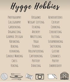 Cottage Core Hobbies, Cozy Hobby Ideas, Hygge Home Aesthetic, Simple Pleasures List, Spring Hygge Aesthetic, January Vibes Aesthetic, Hygge Wardrobe, Cozy Core Aesthetic, Hygge Clothes