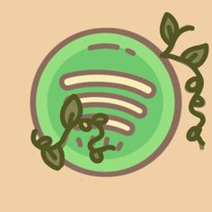 a drawing of a plant growing out of a round object with the word green on it