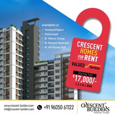 an advertisement for crescent homes in the city