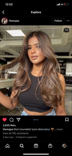 Brown Whisper Balayage, Golden Undertones Hair, Fall Hair Tan Skin, Light Brown Hair Tanned Skin, Fair Neutral Skin Tone Hair Colors, Summer Hair Color For Latinas, Light Brown Hair For Brown Skin, Neutral Warm Hair Colors, Brown Hair Olive Skin Tone