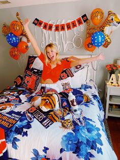 Auburn Graduation Party, Auburn Grad Party, College Reveal Ideas, Auburn University Aesthetic, Auburn Aesthetic, Auburn University Dorm, Auburn Decor, Auburn College, Graduation Party University