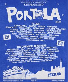 an old poster with the names and dates for some sort of festival in san francisco