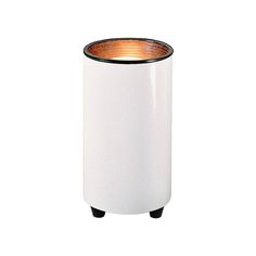 a white and black trash can on a white background