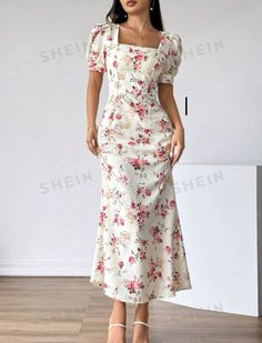 #sheinoutfits #dress #flowerdress Chinese Fancy Dress, Asian Style Dress, Dress Book, Frock For Women, Fancy Dresses Long, Shein Outfits, Stylish Dress Book, Designs For Dresses