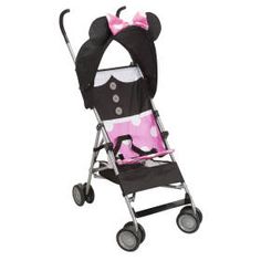 a stroller with minnie mouse ears on it