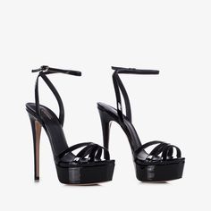 Black patent leather sandal - Le Silla Le Silla Shoes, Shoes Heels Classy, Crystal Sandals, Heels Classy, Fashion Slippers, Cream Shoes, Aesthetic Shoes, Pretty Shoes, Dream Shoes