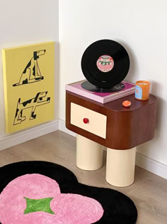 ✨ Bring charm and personality to your space with our unique Modern Red Dot Wood Nightstand! Perfect for vinyl lovers or anyone who appreciates bold design. 💖 Add a pop of creativity to your home with functional art! 🛋️ 
#HomeDecor #ModernDesign #UniqueFurniture #NightstandGoals Cool Bedside Tables, Bedroom Stuff, Fun Furniture, Night Night, Wood Nightstand, Functional Art, Red Dots, Decor Shop, Front Room