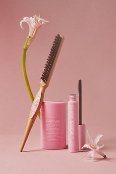 This serum-based formula can be applied to dry hair to help tame flyaways without the need for bobby pins or hairspray. | Slick Stick Anti-Flyaway Hair Wand by Slick Hair Company in Pink, Women's at Anthropologie Slick Stick, Flyaway Hair, Hair Wand, Slick Hair, Healthy Hair Routine, Wand Hairstyles, Scrub Corpo, Hair Company, Hair Care Tools