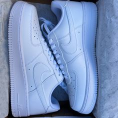 Brand New White Air Force 1 Size 10 And 10.5 In Men Original Price Plus Tax Is $125 I Am Selling For 100 You Are Saving $25 Hair Force 1, Nike Air Force Mid, New Air Force 1, White Forces, Nike Air Forces, Air Force 1 White, White Air Force 1, White Air Forces, Air Forces