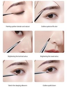 Color:Black \nType:Eyeliner Brushes \nMaterial:Wood \n Under Eye Makeup, Brow Brush, Eyeliner Brush, Eye Brushes, Eyeliner, Eye Makeup, Makeup, Free Shipping, Wood