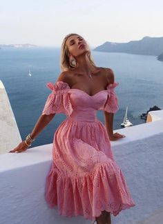 Waist Dance, Mode Zendaya, Cotton Dresses Summer, Party Long Dress, Boho Trends, Y2k Dresses, Night Dresses, Pink Tunic, Italy Outfits