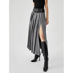 Sophisticated Gray Pleated Maxi Skirt. Perfect For Formal Events, Evening Parties, Or Office Wear. Features A High Waist And Flowing Pleats For A Graceful Silhouette. Versatile Piece For Various Occasions. Pleated Split Maxi Skirt Without Belt Composition: 80% Polyester, 20% Elastane Keywords: Maxi Skirt, Pleated Skirt, Gray Skirt, Formal Wear, Evening Attire, High Waist, Flowy Skirt, Elegant Skirt, Office Wear, Versatile Skirt Co834 L Feel Free To Make A Reasonable Offer! The Items May Arrive F Maxi Skirt Formal, Skirt Office Wear, Grey Maxi Skirt, Split Maxi Skirt, Skirt Office, Grey Pleated Skirt, Grey Maxi Skirts, Grey Maxi, High Waist Dress